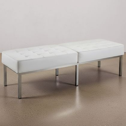 Buy Bench Upholstered in Polyurethane - 3 Seats - Yaner Black 13216 in the United Kingdom 