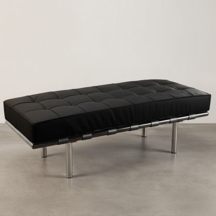 Buy City Bench (2 seats) - Faux Leather Black 13219 with a guarantee 