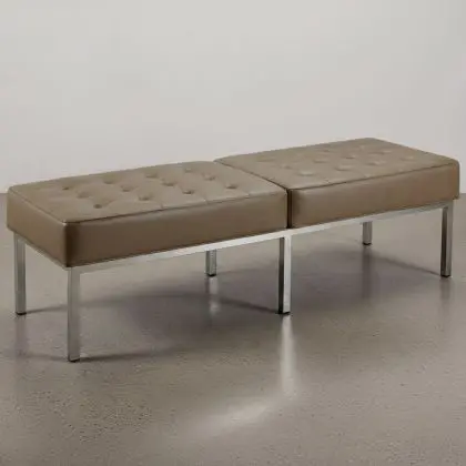 Buy Bench (3 seats) - Premium Leather Black 13217 - in the UK 