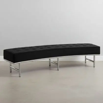 Buy Montes  Sofa Bench - Faux Leather Black 13700 - prices 