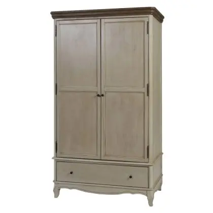 Buy Country Chic Wardrobe - Waxed Wood Beige 29247 in the United Kingdom 
