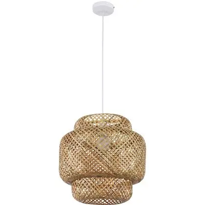 Buy Bamboo Ceiling Lamp Design Boho Bali - Serena Natural wood 59853 at MyFaktory