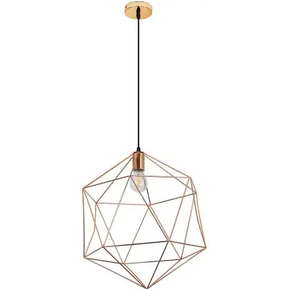 Buy Retro Design Wire Hanging Lamp Gold 59911 in the United Kingdom
