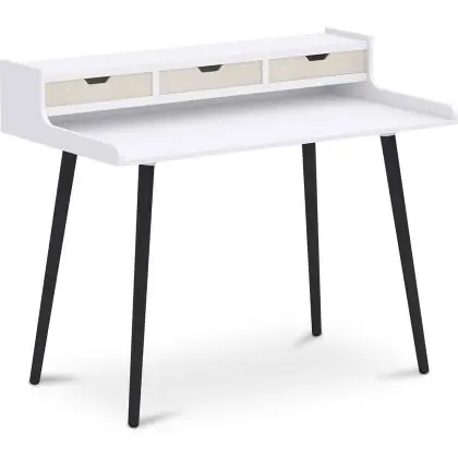 Buy Desk Table Wooden Design Scandinavian Style - Amund Natural Wood / White 59983 - prices
