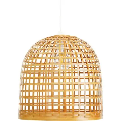 Buy Hanging Lamp Boho Bali Design Natural Bamboo - Suong Natural wood 60043 - in the UK