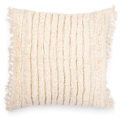 Buy Square Cotton Cushion in Boho Bali Style cover + filling - Forala Cream 60210 with a guarantee