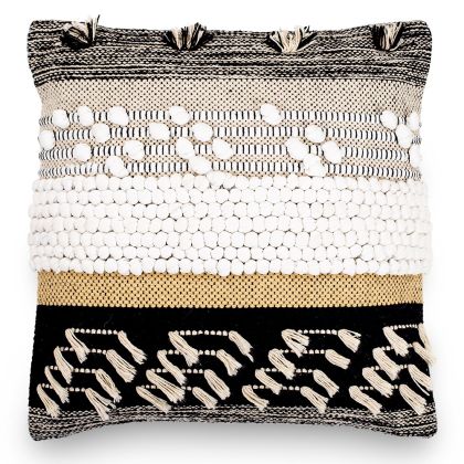 Buy Square Cotton Cushion in Boho Bali Style cover + filling - Claudia Multicolour 60215 in the United Kingdom
