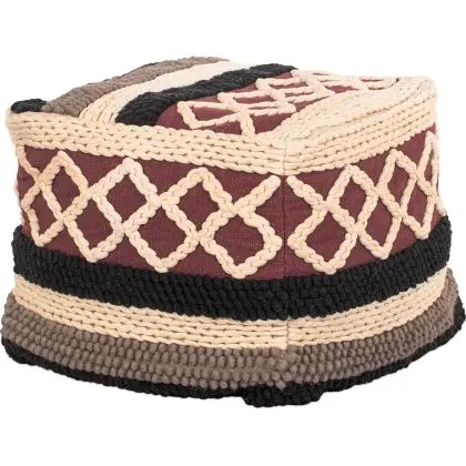 Buy Pouffe Boho Bali , Square in Cotton - Munbay Bali Multicolour 60244 with a guarantee