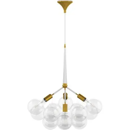 Buy Glass Ball Ceiling Lamp - Design Pendant Lamp - 12 Globes - Plaus White 60404 - in the UK