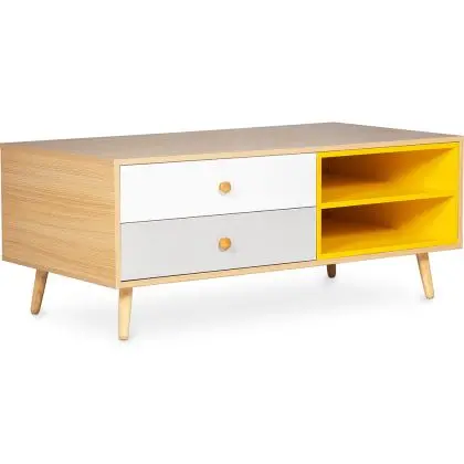 Buy Wooden TV Stand - Scandinavian Design - Preius Natural wood 60408 in the United Kingdom