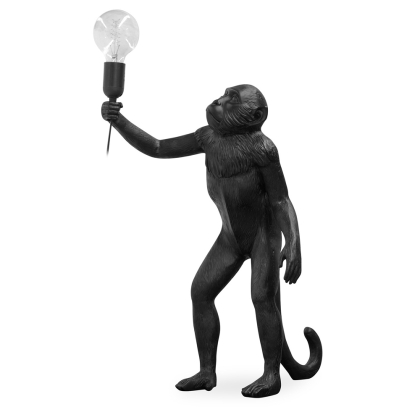 Buy Table Lamp - Monkey Living Room Lamp - Reni Black 58443 in the United Kingdom
