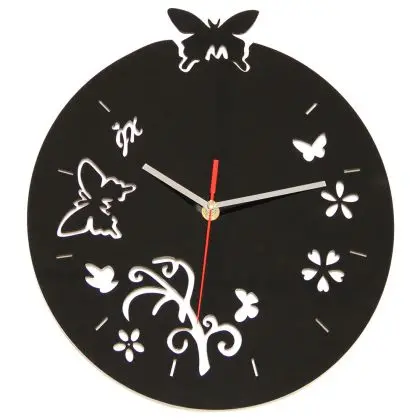 Buy Butterflies and Flowers Wall Clock Unique 54918 at MyFaktory