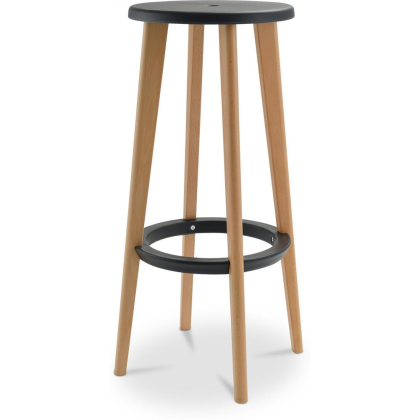 Buy Cesar bar stool 76cm  - Wood Black 58246 in the United Kingdom