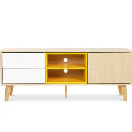 Buy Wooden TV Stand - Scandinavian Design - Erica  Yellow 59657 - prices