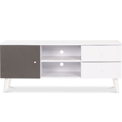 Buy Wooden TV Stand - Scandinavian Design - Britta  Grey 59655 at MyFaktory