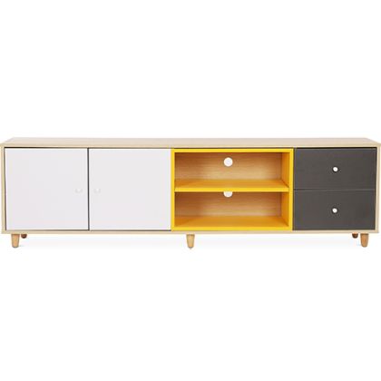 Buy Wooden TV Stand - Scandinavian Design - Eniva Multicolour 59661 with a guarantee
