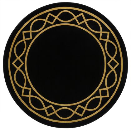 Buy Round Design Wool Rug - 230cm - Erit Multicolour 58288 - in the UK