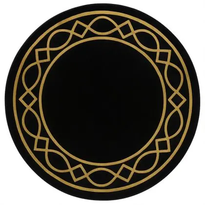 Buy Round Design Wool Rug - 230cm - Erit Multicolour 58288 - in the UK