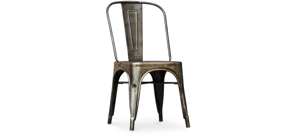  Buy Dining chair Bistrot Metalix Industrial Square Metal - New Edition Metallic bronze 32871 - in the UK