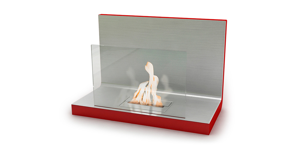  Buy Contemporary Wall-Mounted Ethanol Fireplace - VPF-OXY-452R-Glossy Red Red 16939 - in the UK