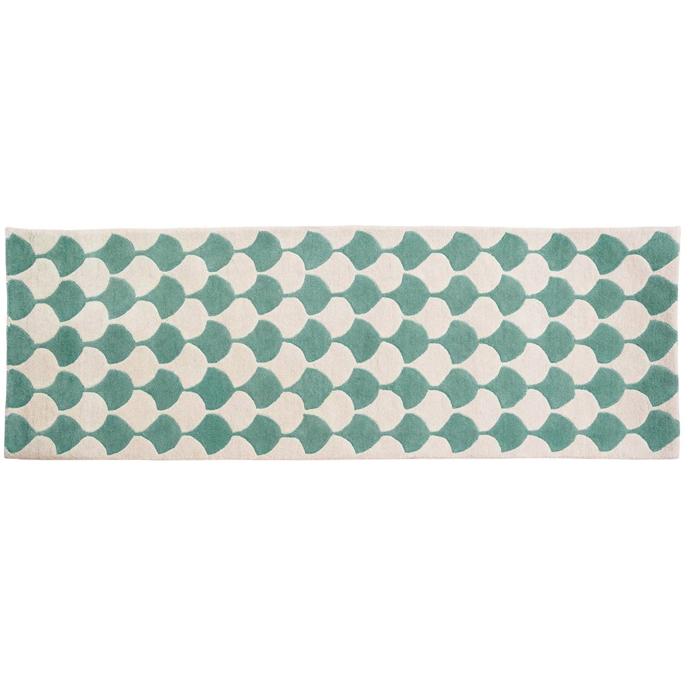  Buy Designer Wool Rug - Gudar Ivory / Green 58450 - in the UK