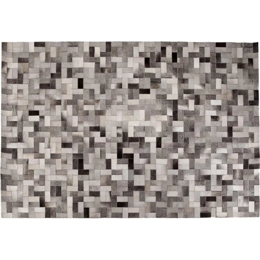  Buy Rectangular Vegan Leather Rug 150 x 200 cm – Hilo Grey 58237 - in the UK