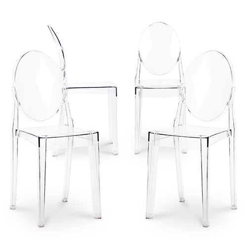  Buy X4 Dining chair Victoire Design Transparent Transparent 16459 - in the UK