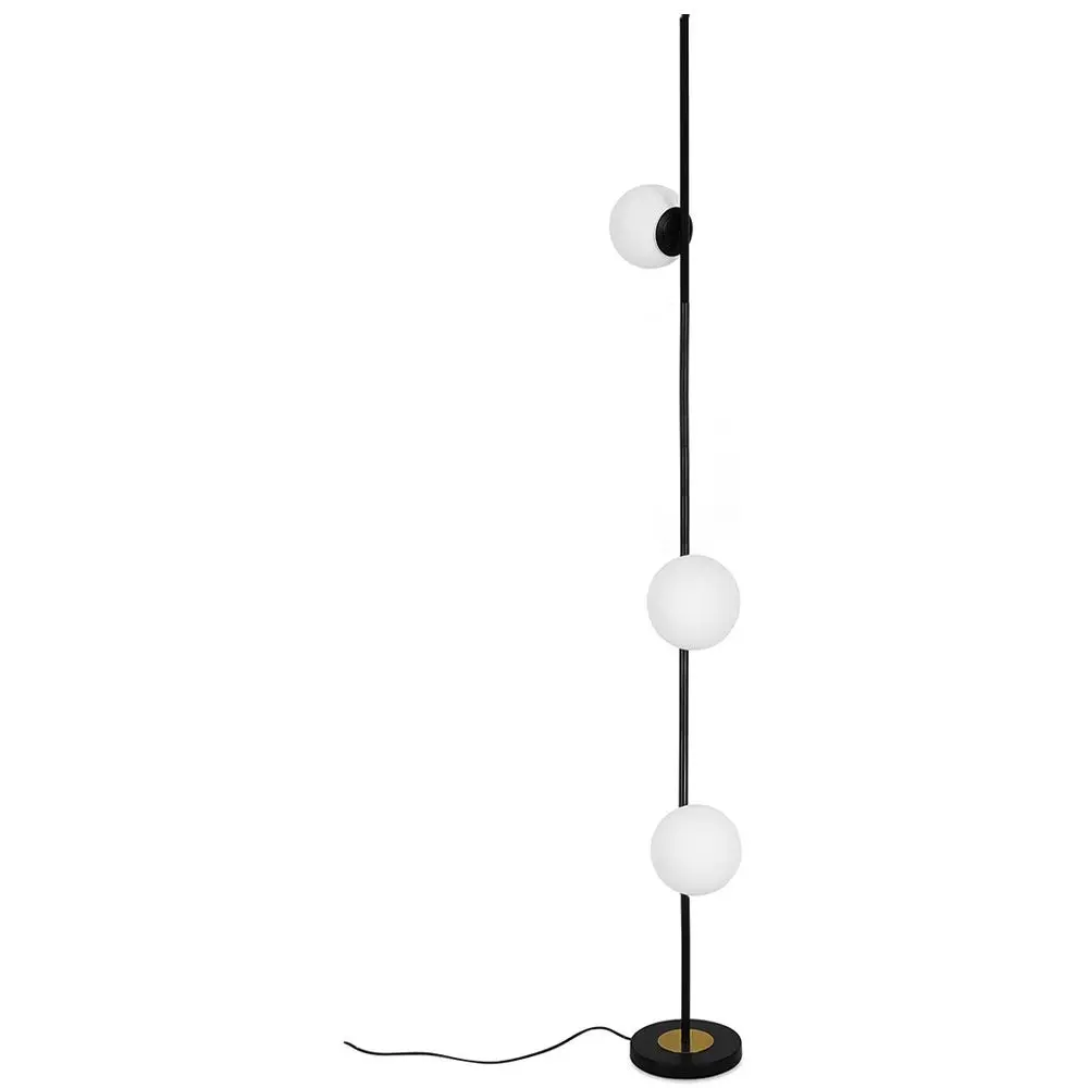 Buy Agnes 3 Bulbs Floor Lamp - Metal and Glass Black 59622 - in the UK