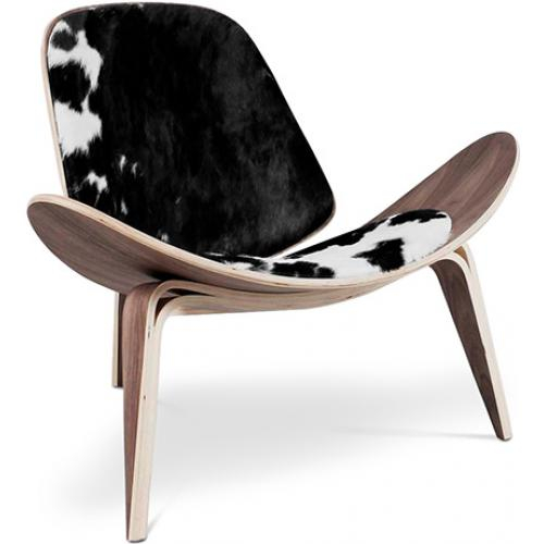  Buy Design Armchair - Scandinavian Style - Upholstered in Pony - Luna Black pony 16775 - in the UK