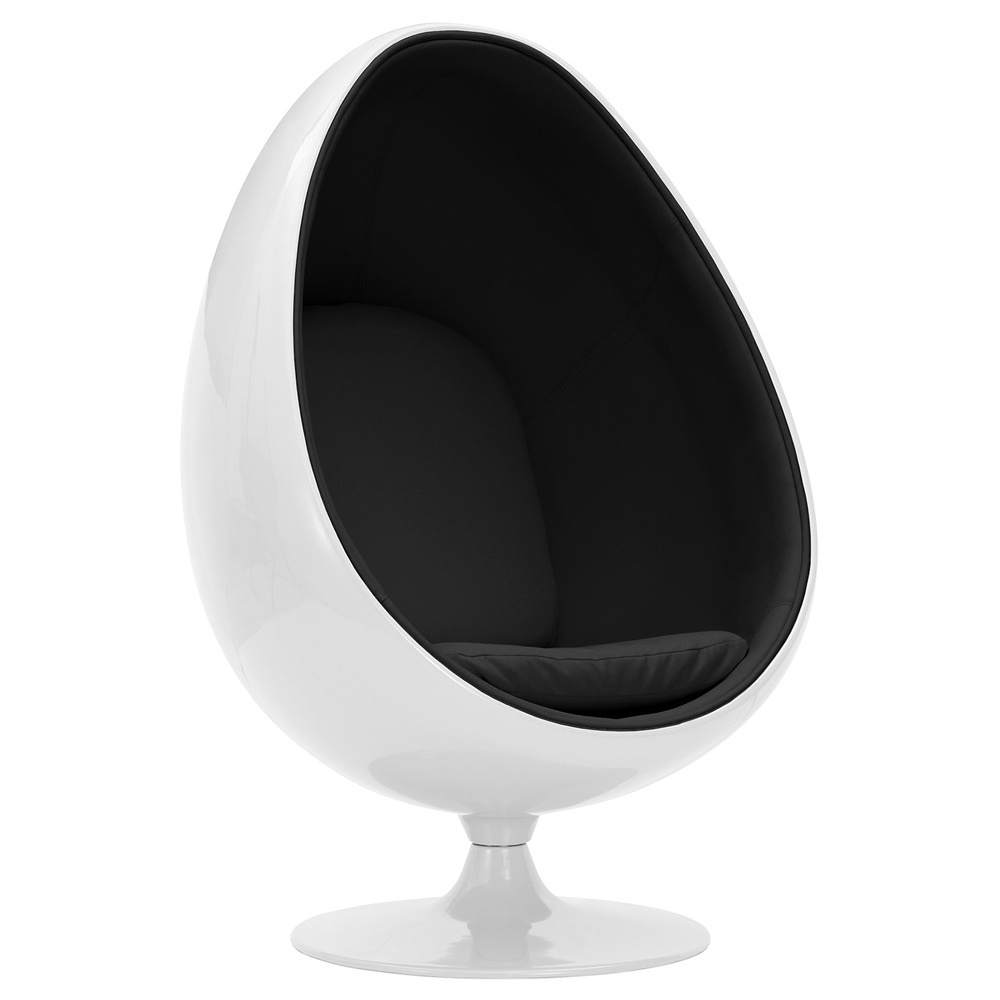  Buy Armchair Ele Chair - White Exterior - Fabric Black 13192 - in the UK