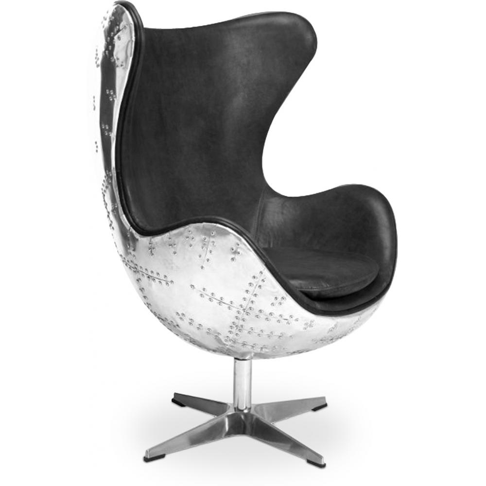  Buy Bold Chair Aviator Armchair - Premium Leather Black 25628 - in the UK