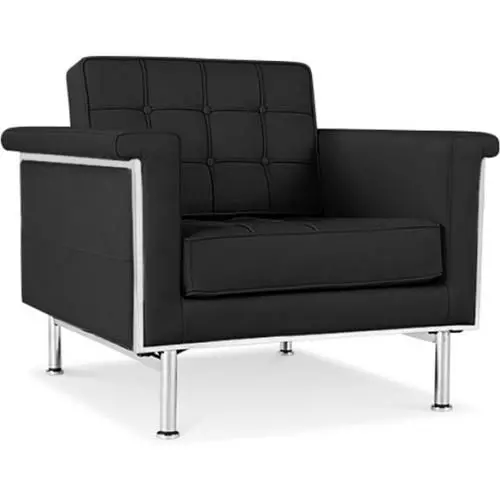  Buy Armchair City - Premium Leather Black 13181 - in the UK