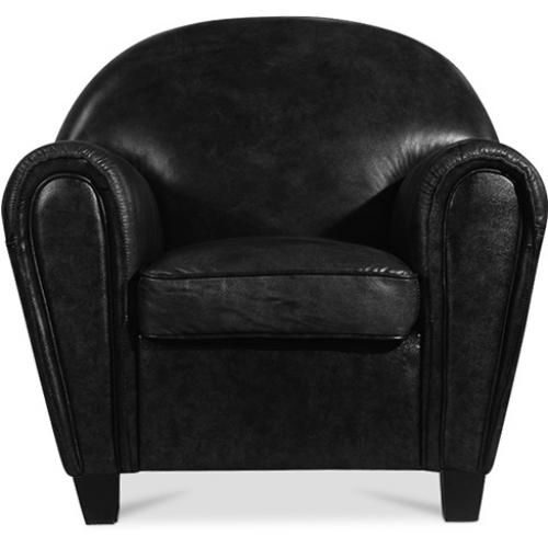  Buy Club Armchair - Premium Leather Black 54287 - in the UK