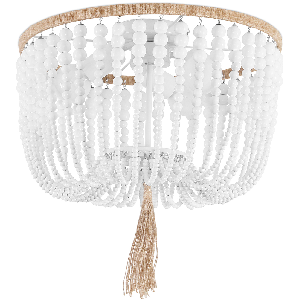  Buy Boho Bali Beaded Ceiling Lamp White 59828 - in the UK