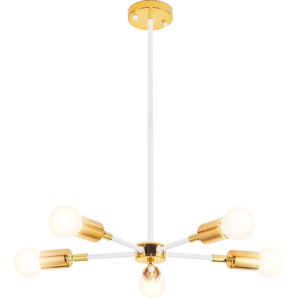  Buy Ceiling lamp - Design pendant lamp - 5 arms - Carla White 59834 - in the UK