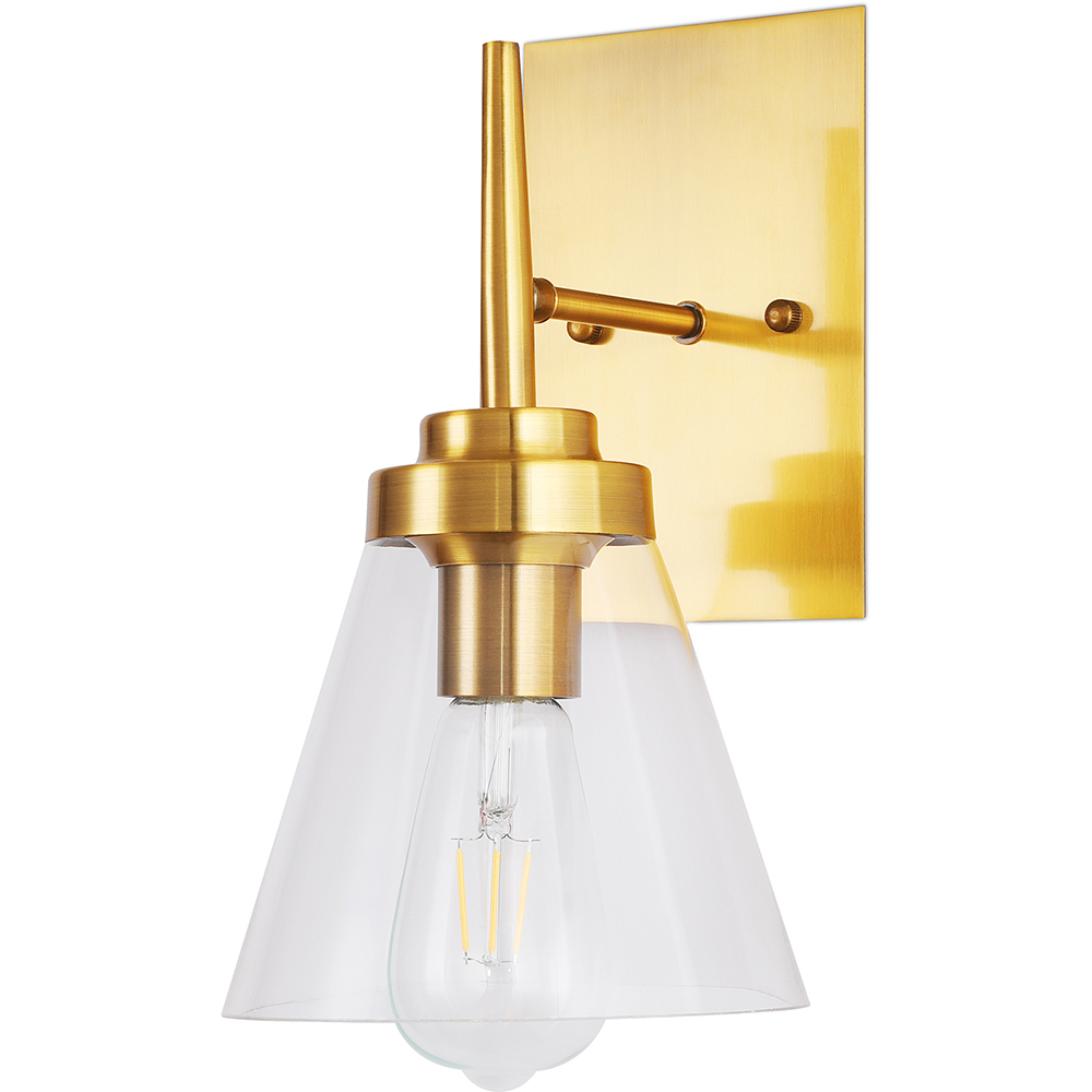  Buy Classy Glass and Metal Wall Lamp Gold 59844 - in the UK