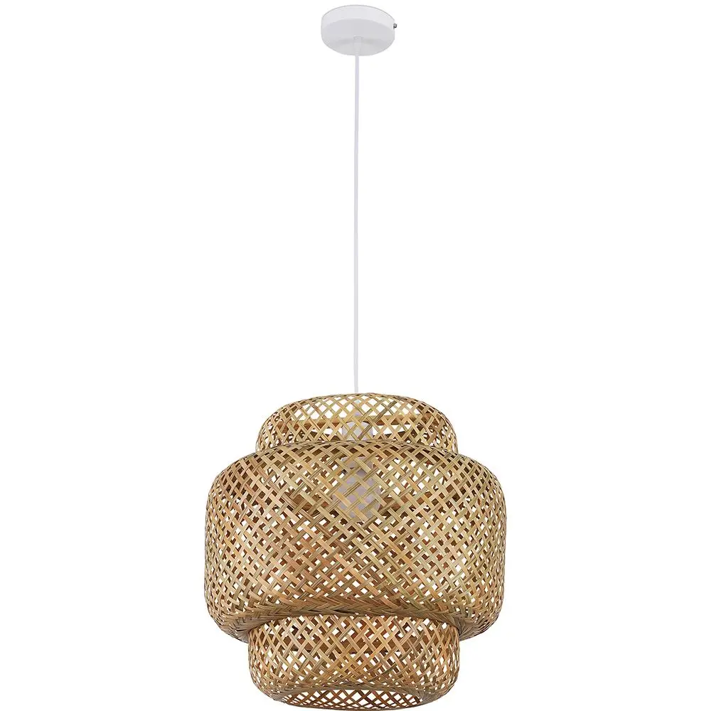  Buy Bamboo Ceiling Lamp Design Boho Bali - Serena Natural wood 59853 - in the UK