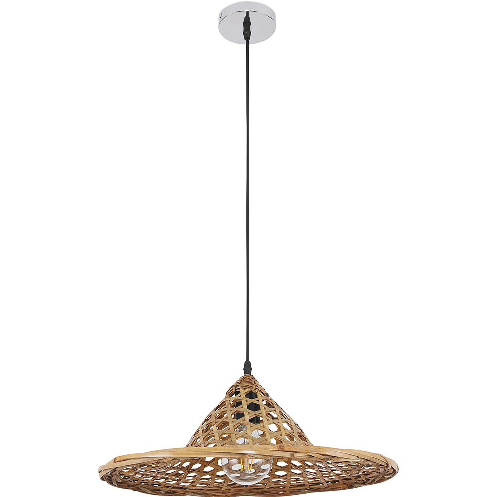  Buy Bamboo Ceiling Lamp Design Boho Bali - Nadia Natural wood 59854 - in the UK