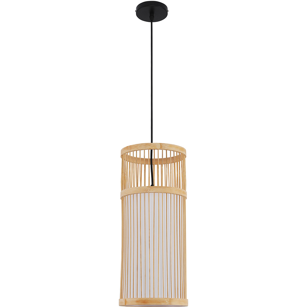  Buy Boho Bali Style Natural Bamboo Pendant Lamp Natural wood 59857 - in the UK