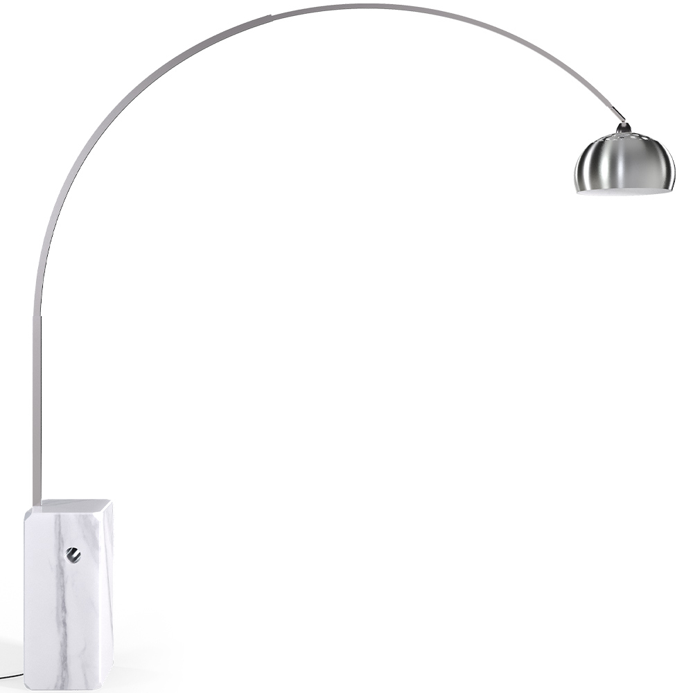  Buy Floor Lamp with Marble Base - Living Room Lamp - Arc White 13692 - in the UK