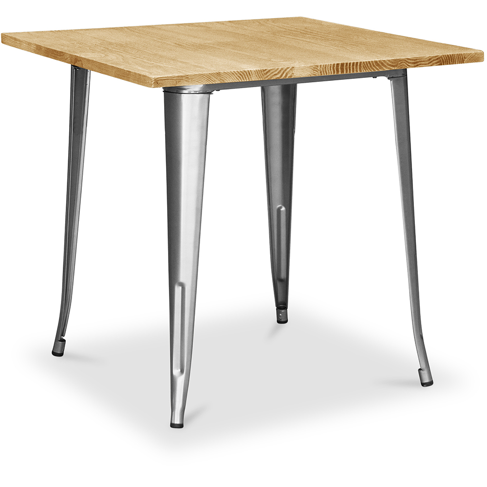  Buy Bistrot Metalix Industrial Dining Table - 80 cm - Light Wood Steel 59874 - in the UK