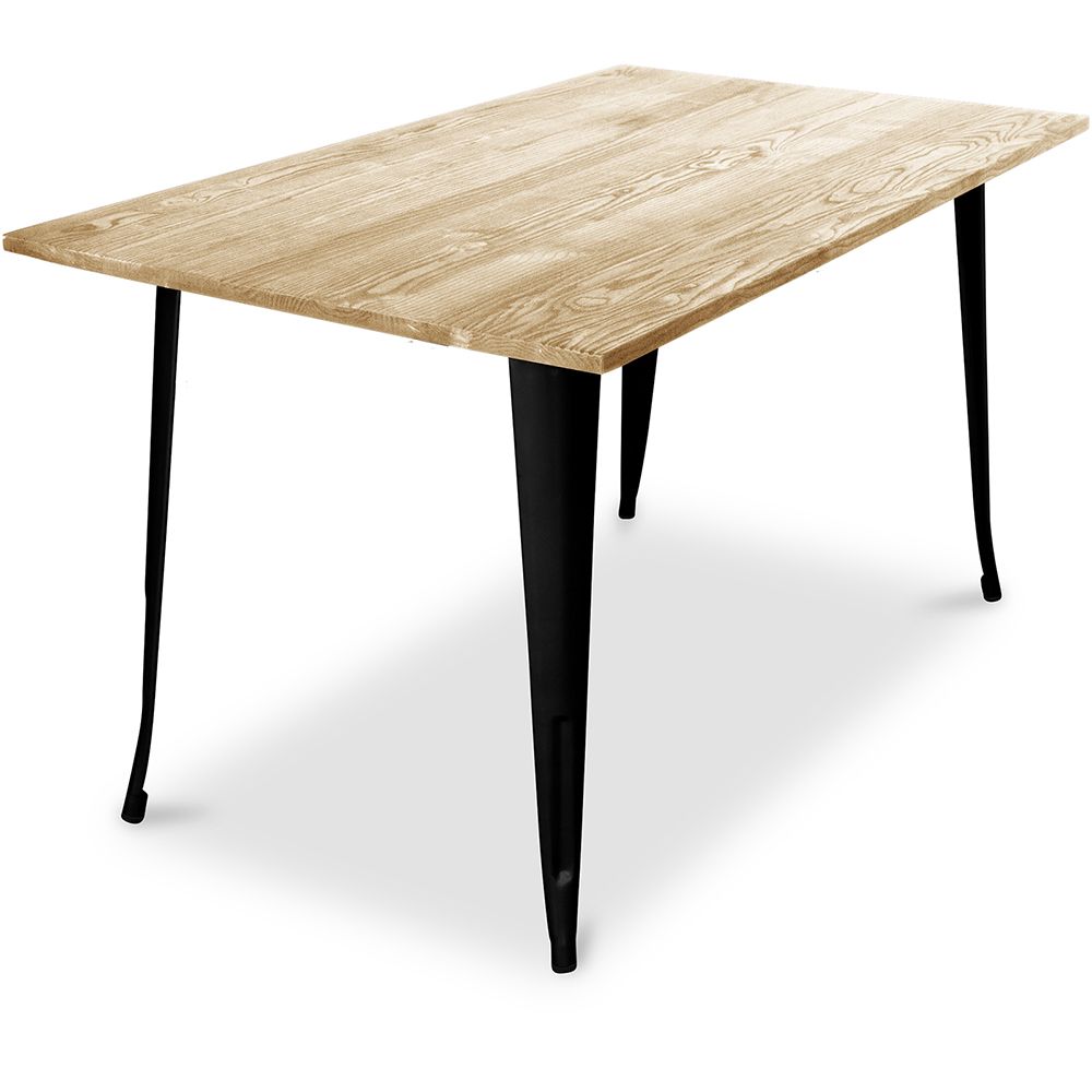  Buy Bistrot Metalix Industrial Dining Table - 140 cm - Light Wood Black 59876 - in the UK