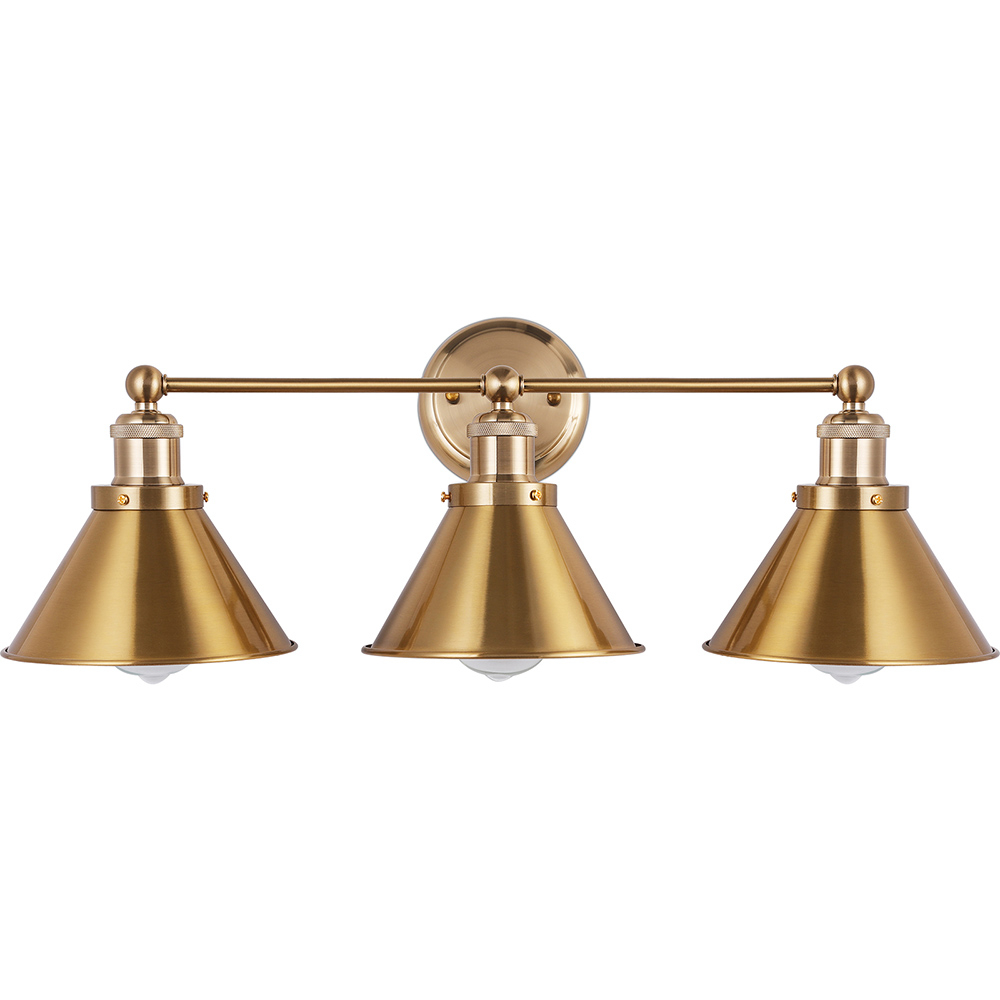  Buy 3-Light Metal Cover Sconce Wall Lamp Gold 59883 - in the UK