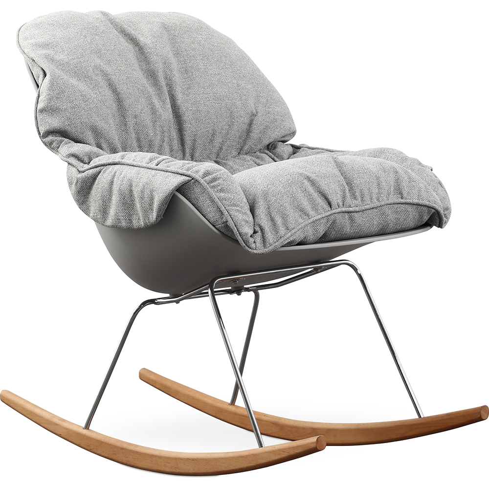  Buy Scandinavian Design Padded Rocking Chair Grey 59895 - in the UK