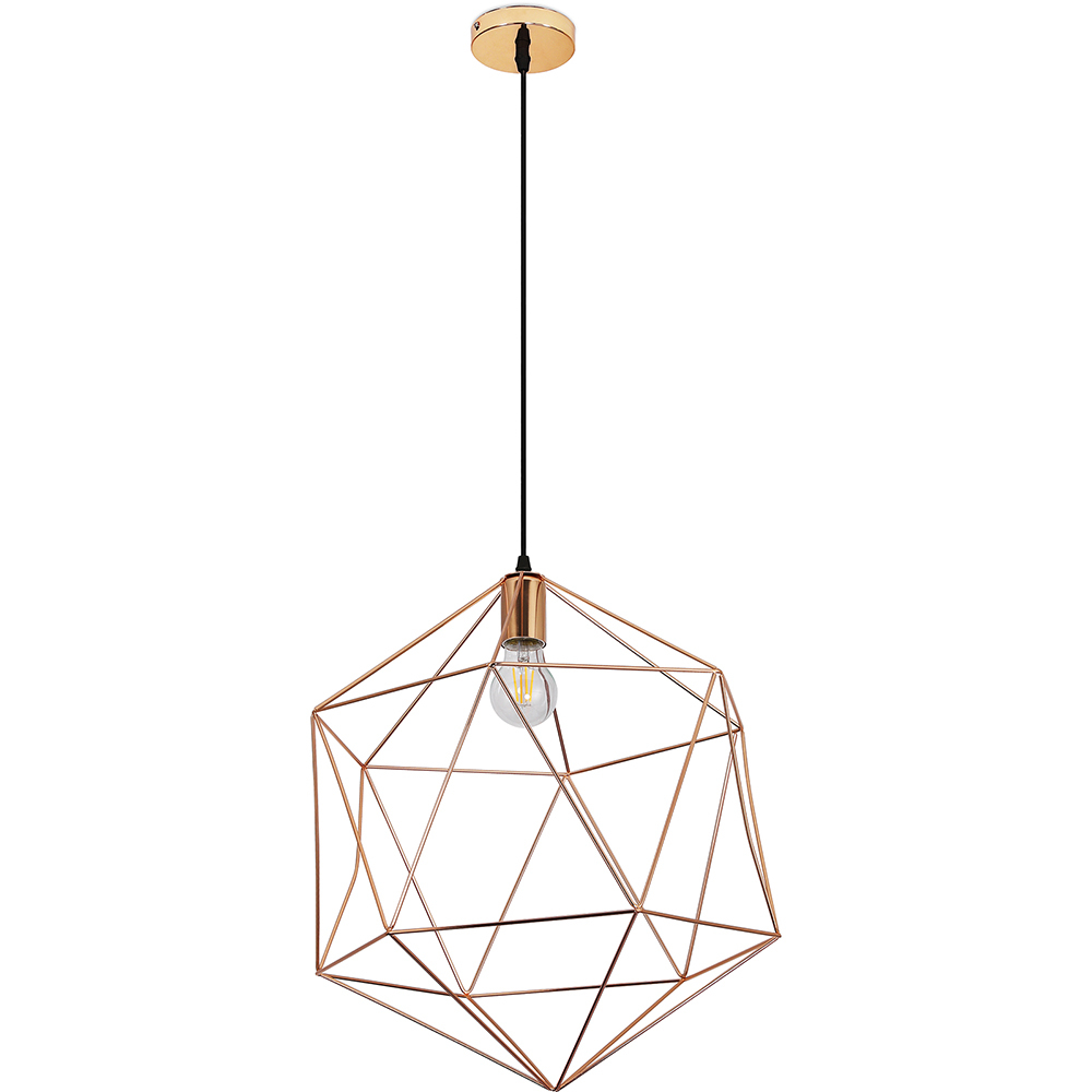  Buy Retro Design Wire Hanging Lamp Gold 59911 - in the UK