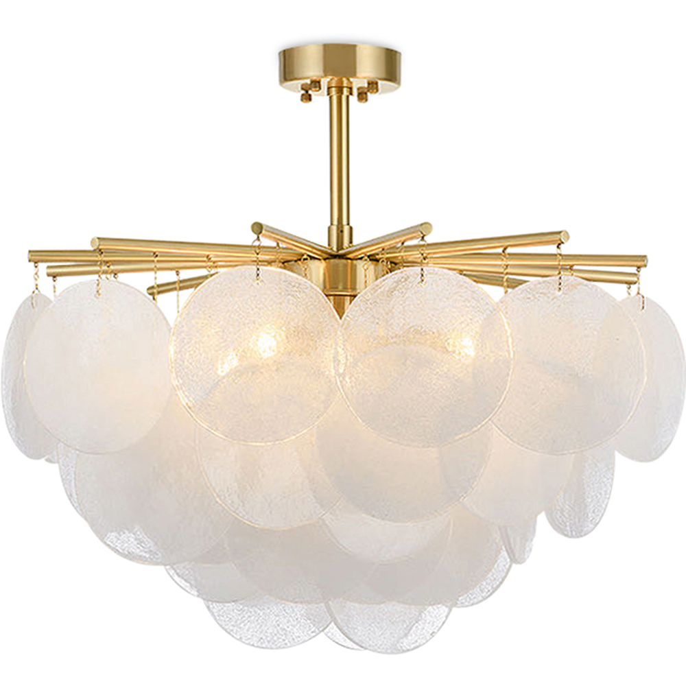  Buy Glass Design Hanging Lamp Gold 59930 - in the UK