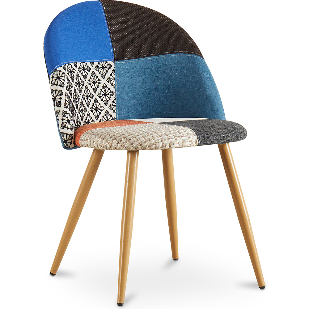  Buy Dining Chair - Upholstered in Patchwork - Scandinavian Style - Bennett  Multicolour 59936 - in the UK