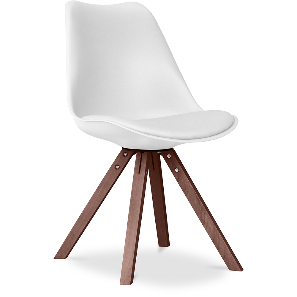 Buy Premium Scandinavian design Brielle chair with Cushion - Dark Legs White 59954 - in the UK