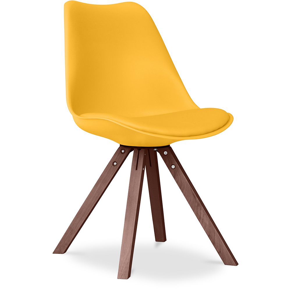  Buy Premium Scandinavian design Brielle chair with Cushion - Dark Legs Yellow 59954 - in the UK