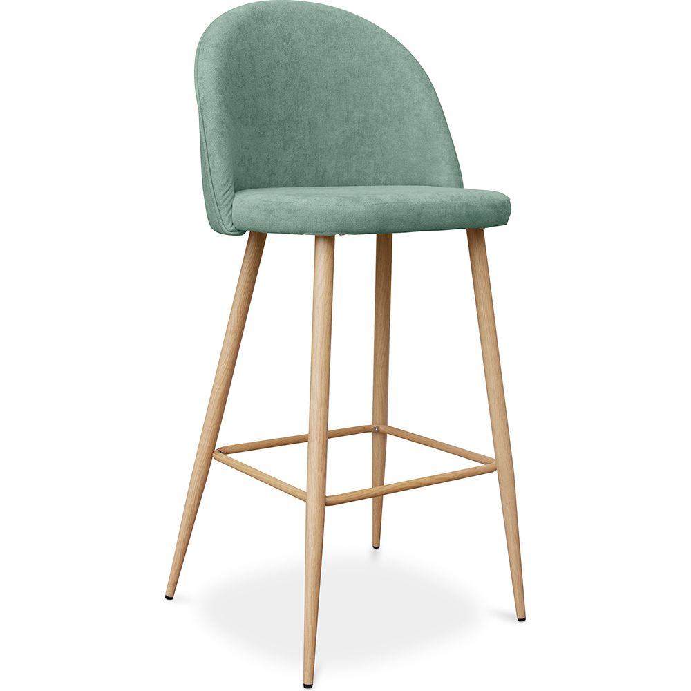  Buy Fabric Upholstered Stool - Scandinavian Design - 76cm - Bennett Pastel blue 59356 - in the UK